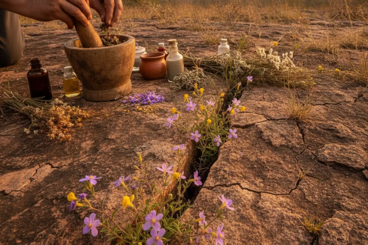 A flor que nasce na fresta: a delicadeza que encontra caminho no tempo do Cerrado